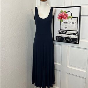 Marine Layer Navy Ribbed Midi Dress Size M